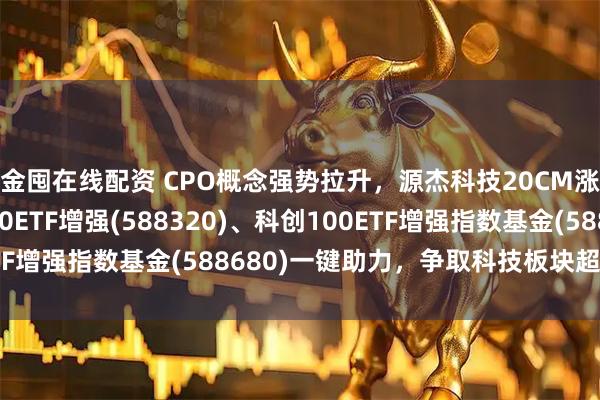 金囤在线配资 CPO概念强势拉升，源杰科技20CM涨停！广发基金双创50ETF增强(588320)、科创100ETF增强指数基金(588680)一键助力，争取科技板块超额收益